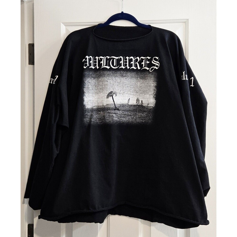 Kanye West Vultures Volume 1 Black Long Sleeve Shirt Yeezy YZY Size 3 XL-XXL